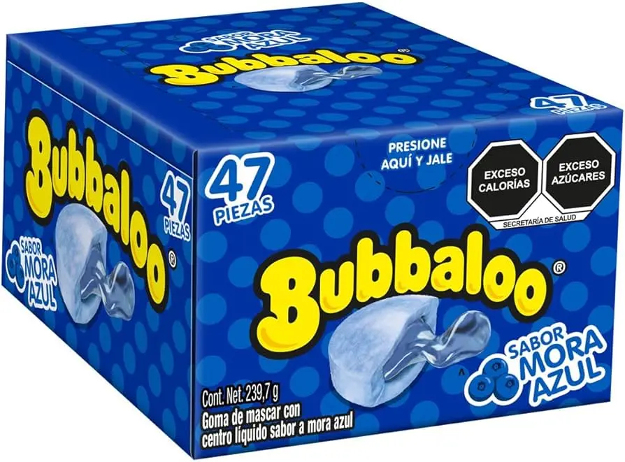 CHICLE BUBBALOO MORA AZUL