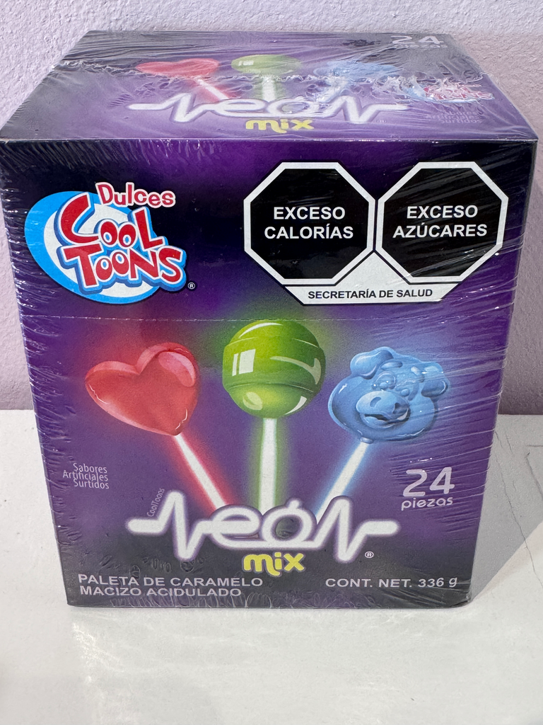 PALETA COOL NEON MIX DISP 24 PZ