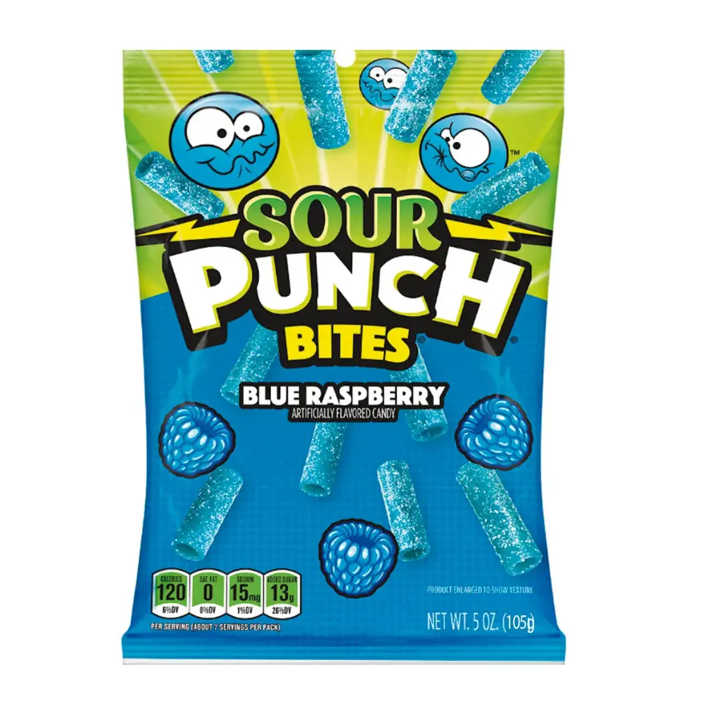BITES SOUR PUNCH BLUE RASBERRY C/12PZ