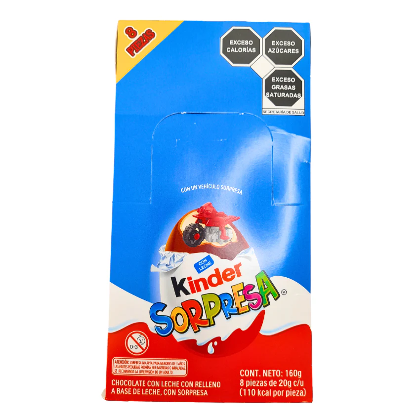 HUEVO KINDER VEHICULOS DIS 8PZ
