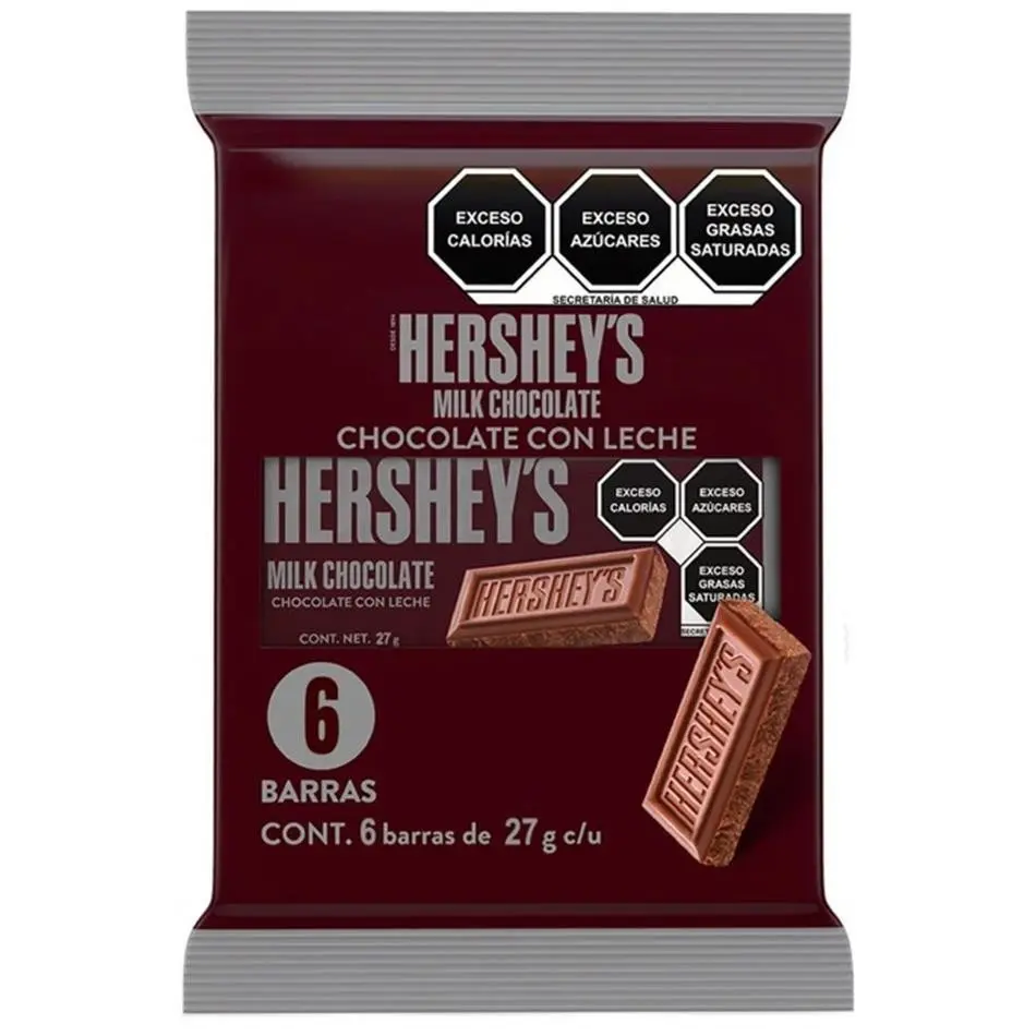 CHOCO HERSH BARRA LECHE C/14DIS 6PZ