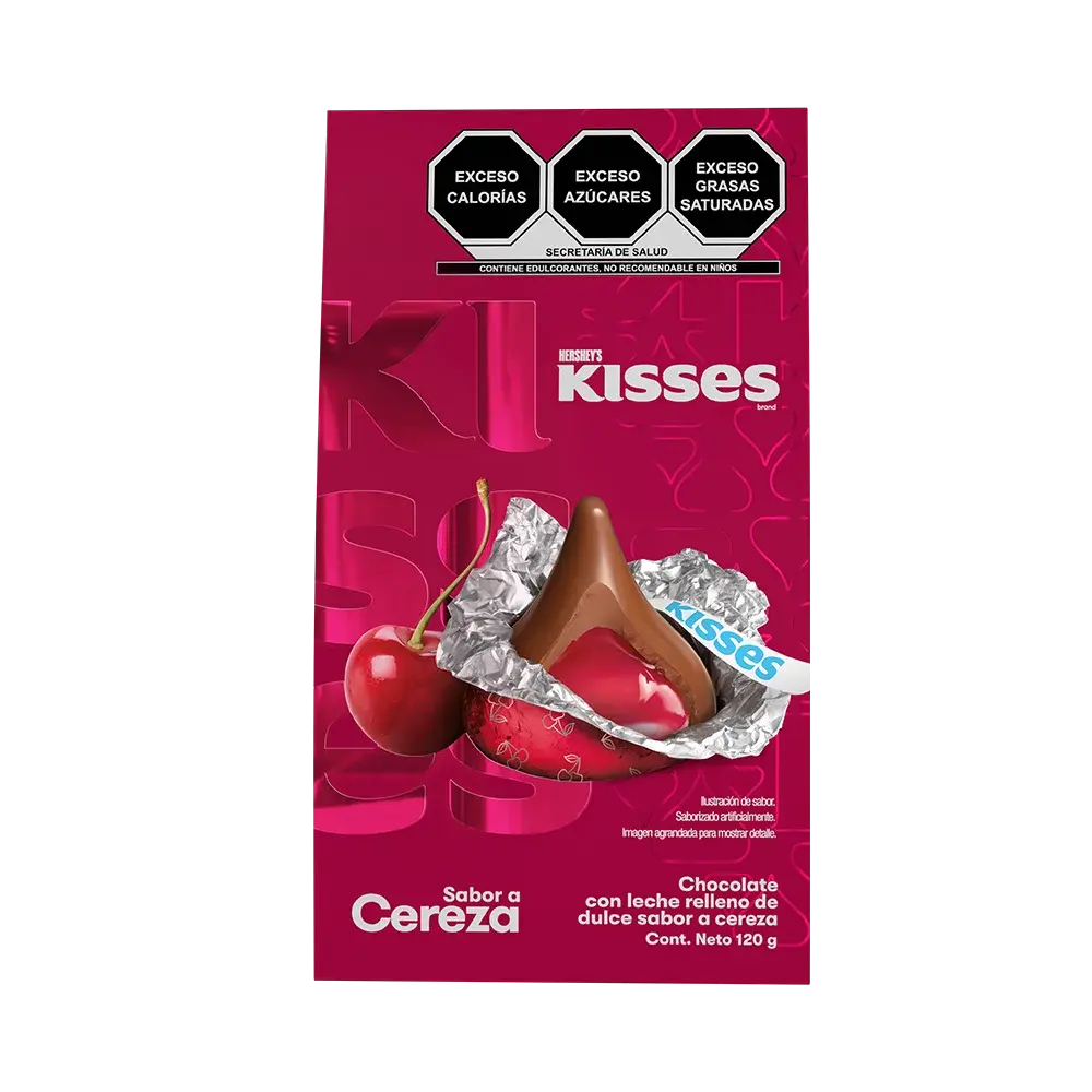 CHOCO HERSH KISSES SE CHERRY CAJA 6D/120G