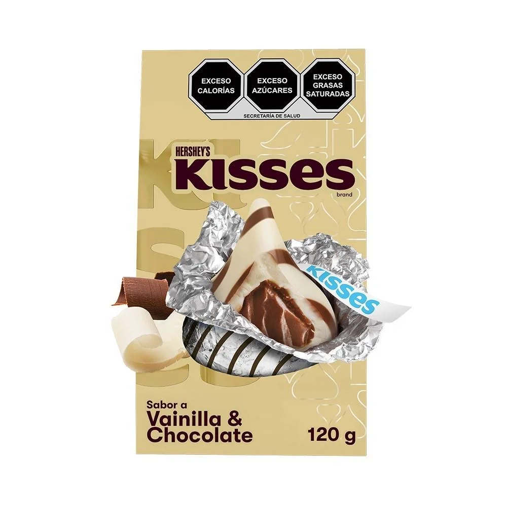 CHOCO HERSH KISSES SEL. ESP. VAINILLA&CHOC. CAJA 6DIS/120GR