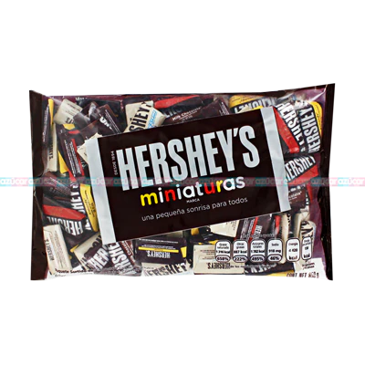 CHOCO SURTIDO HERSH MINIATURA BOLSA 850G 