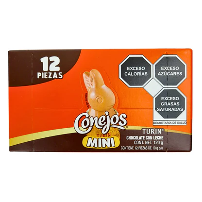 CHOCO CONEJO MINI TURIN DISP 12PZ