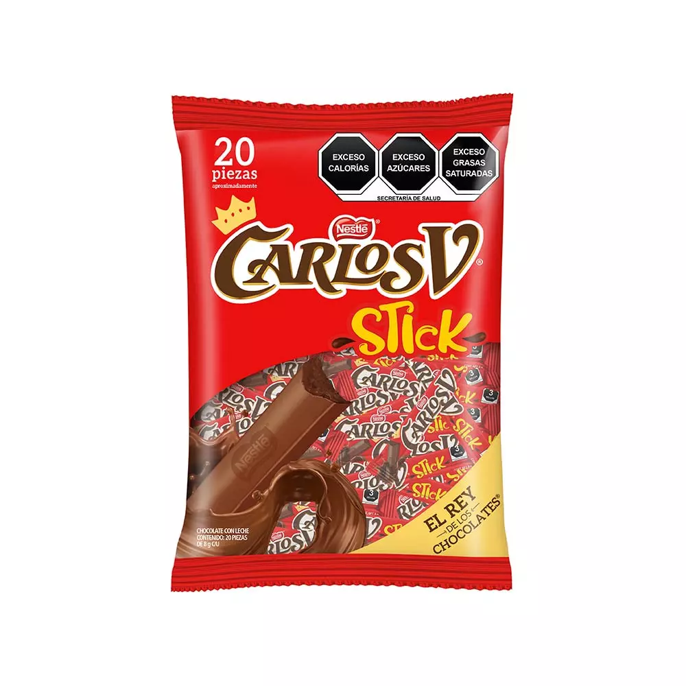 CHOCO CARLOS V STICK C/20DIS 20PZ