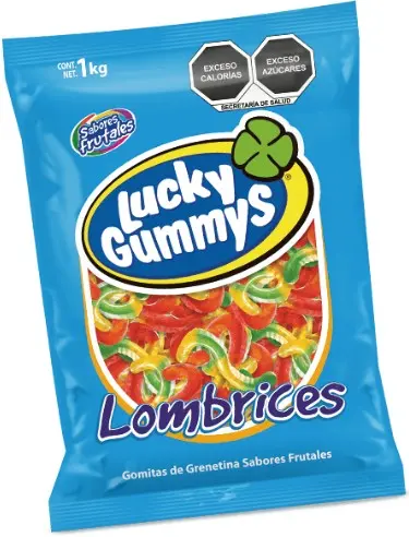 GOMA LUCKY LOMBRICES BOLSA 1KG 
