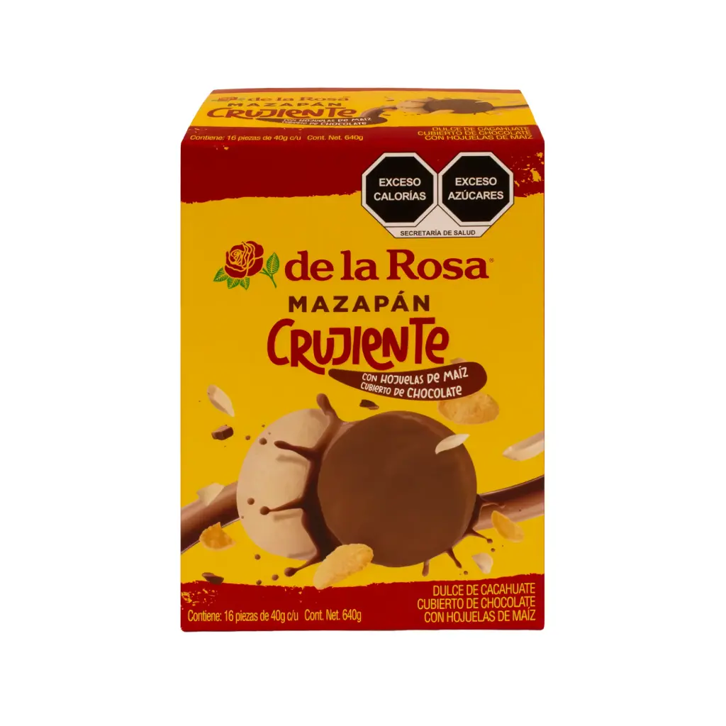 MAZAPAN ROSA CRUJIENTE CHOCOLATE CAJA 16DIS/16PZ
