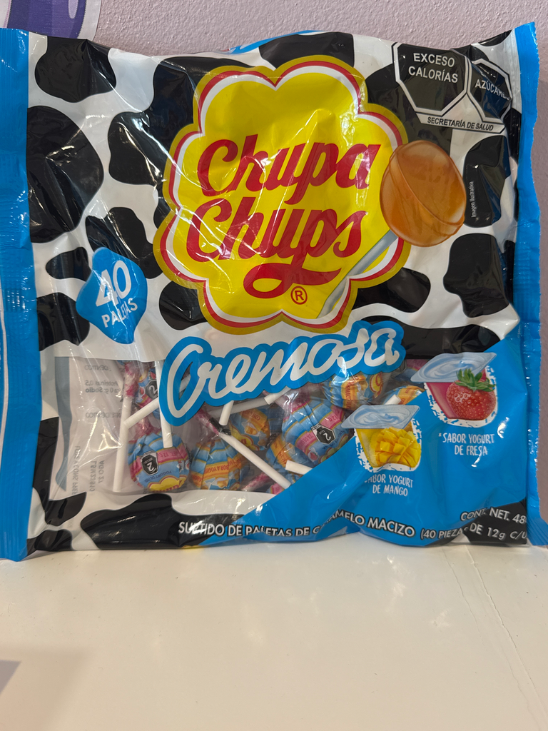 PALETA CHUPS CREMOSA YOGURTH CAJA 18BLS/40PZ