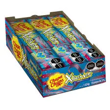 XTREME CHUPA CHUPS SABOR A MORA AZUL CAJA 12 PZ
