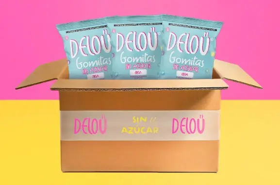 DELOU OSITOS FRESA CAJA 12PZ