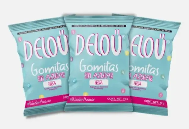 DELOU OSITOS FRESA CAJA 12PZ