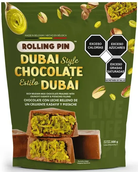 CHOCO DUBAI ROLLING PIN 500G