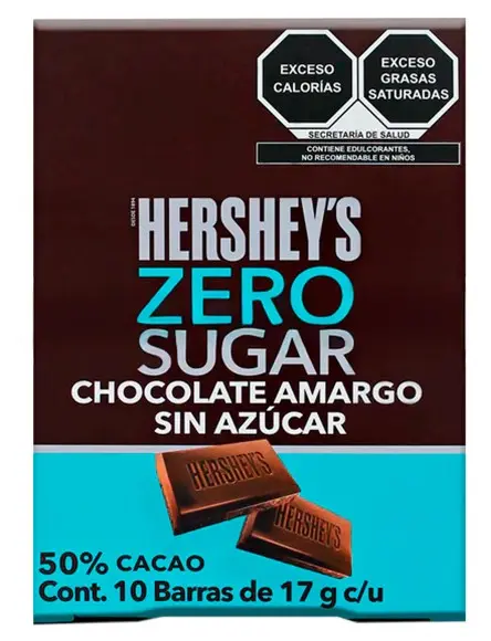 CHOCO HERSH BARRA ZERO CAJA 6X10PZ