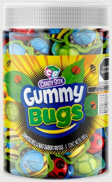 GOMA BUGS CANDY BOX VITROLERO