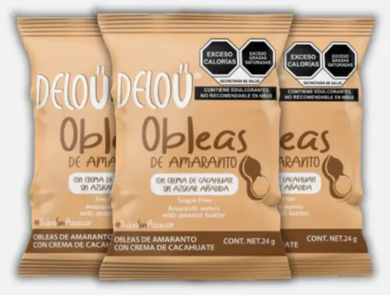 DELOU OBLEAS CON CREMA CACAHUATE CAJA 10PZ