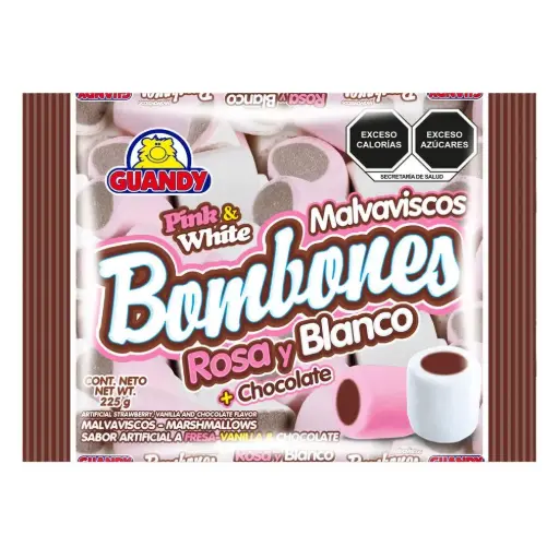 [BG102] BOMBON GUANDY ROSA-BCO&CHOCO C/30BLS 225G