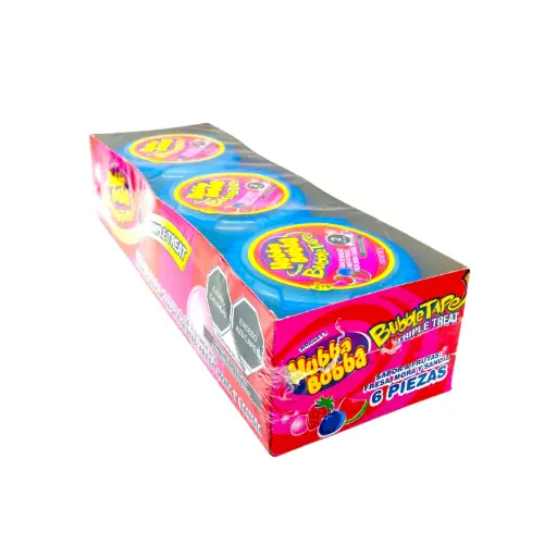 CHICLE HUBBA BUBBA FRUTAS DISP 6 PZ