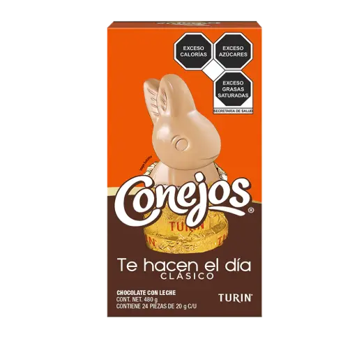 [TN34] CHOCO CONEJO FLOW PACK TURIN DISP 24 PZ