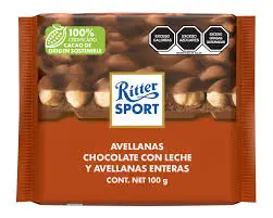 [WF7009] CHOCOLATE RITTER LECHE CON AVELLANAS C/10 PZ