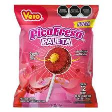 [VE573] PALETA VERO PICA FRESA C/6BLS 12PZ