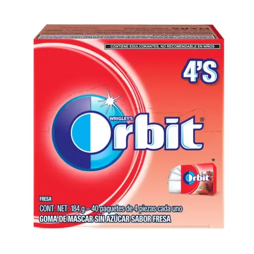 [7502271913377] CHICLE ORBIT FRESA 40PZ