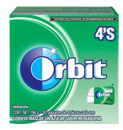 [7502271913360] CHICLE ORBIT HIERBABUENA 40PZ