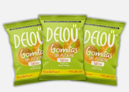 DELOU ARITOS DE DURAZNO CAJA 12PZ