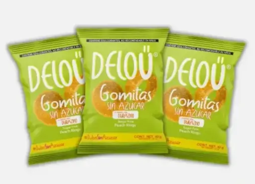 DELOU ARITOS DURAZNO CAJA 12PZ