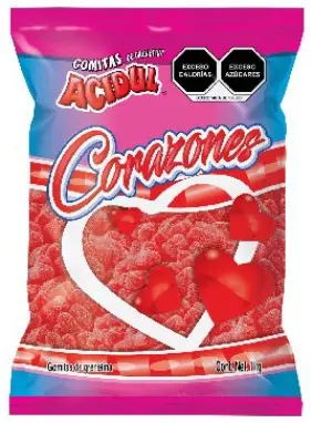 [MC1] GOMA MINI CORAZON CEREZA ACIDUL 1KG