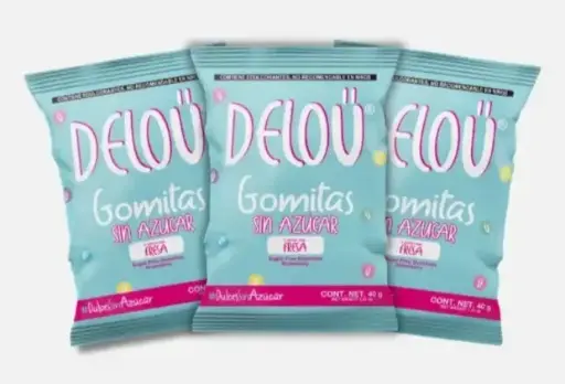 DELOU OSITOS FRESA CAJA 12PZ