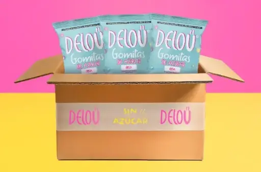 DELOU OSITOS FRESA CAJA 12PZ