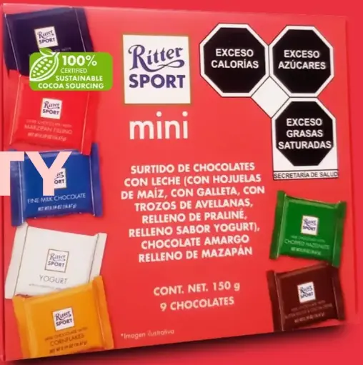 CHOCO MINI RITTER 150G CAJA 6 DISP
